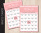 Baby Pink Themed Bingo Cards with All Editable Text