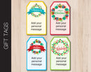 Printable Christmas Wreath Gift Tags - Kaci Bella Designs