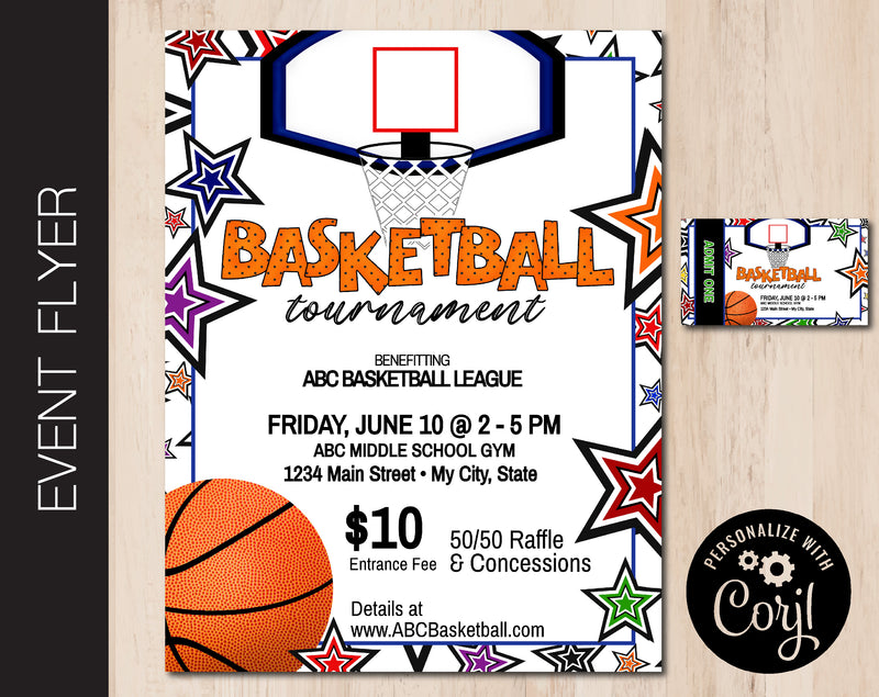 Basketball Tournament Event Flyer (F029)