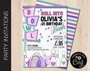 Editable Bowling Themed Party Invitation