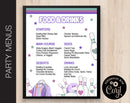 Retro Bowling Birthday Party Menus (B056)