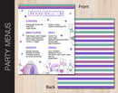 Retro Bowling Birthday Party Menus (B056)