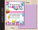 Easter Friends Themed Parents Night Out Flyer (F079)