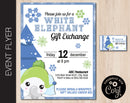 White Elephant Gift Exchange Event Flyer (F068)