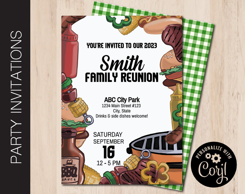 Editable Barbecue Party Invitation