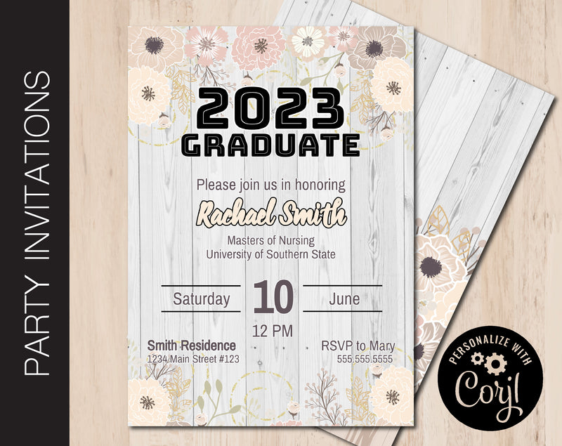 Editable Graduation Party Invitation