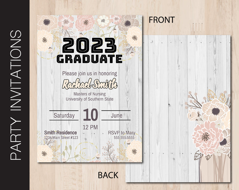 Editable Graduation Party Invitation