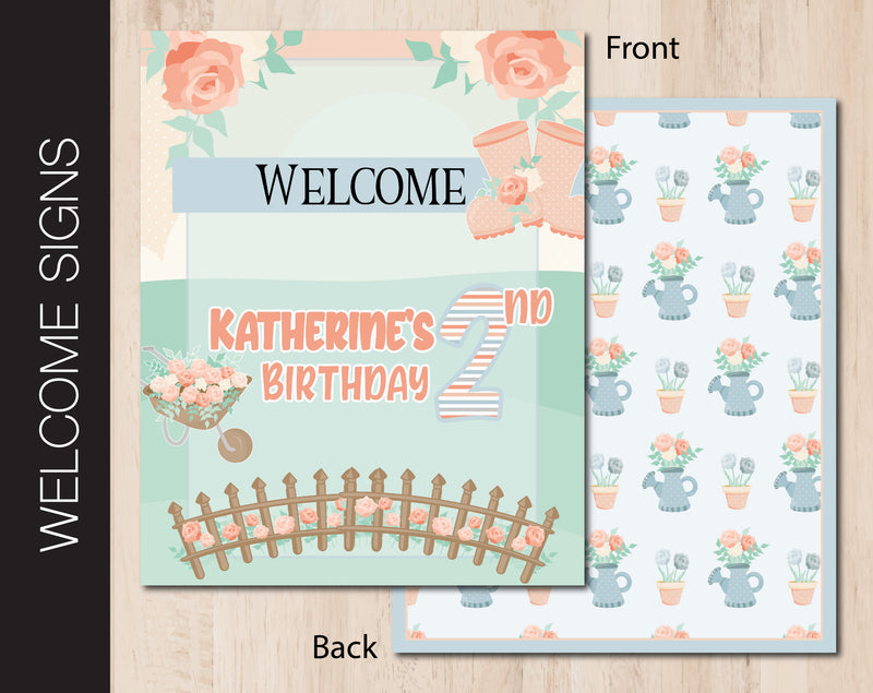 Growing Fast Birthday Party Welcome Sign (B220)