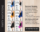 Editable Light Skinned Graduation Party Invitation in 7 Gap & Gown Colors