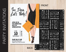Editable Light Skinned Graduation Party Invitation in 7 Gap & Gown Colors