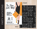 Light Skinned Graduation Party Invitation in 7 Gap & Gown Colors