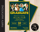 Editable Graduation Party Invitation (Choose School Color with Gold Accent)