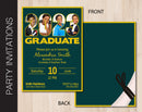 Editable Graduation Party Invitation (Choose School Color with Gold Accent)