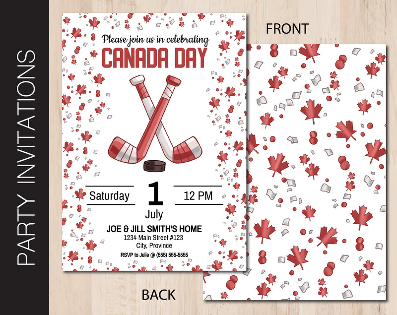 Editable Canada Day Invitation