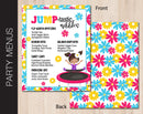 Jump Tumble & Play Birthday Party Menus (B249)
