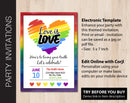 Editable Love Is Love Party Invitation