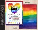 Editable Love Is Love Party Invitation
