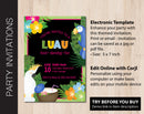 Editable Luau Party Invitation