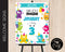 Little Monsters Birthday Party Welcome Sign (B251)