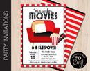 Editable Movie Night Party Invitation
