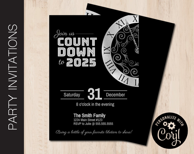 Editable New Years Eve Invitation