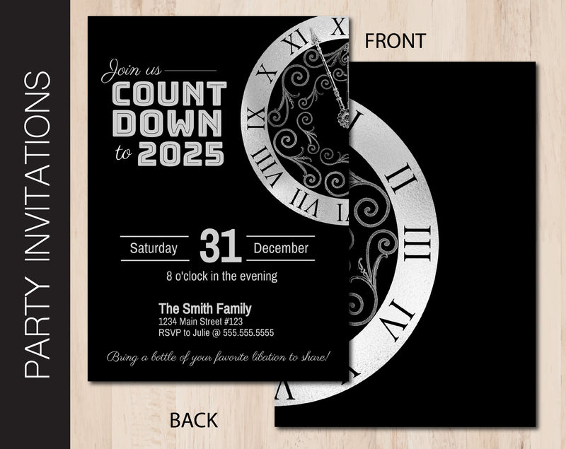 Editable New Years Eve Invitation