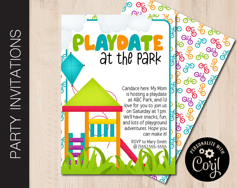 Editable Playdate Party Invitation