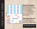Let's Par-Tea Tea Birthday Party Food & Name Cards (B256)