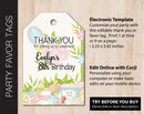 Spa Birthday Party Favor Tag (B259)