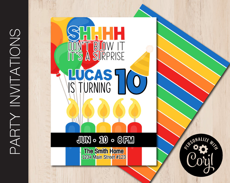Surprise Birthday Party Invitation  (B263)