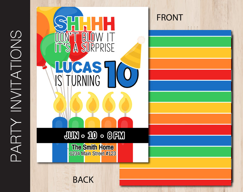 Surprise Birthday Party Invitation  (B263)