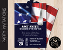 Editable Service Member Retirement Party Invitation