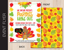 Turkey Themed Parents Night Out Flyer (F074)