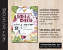 Editable Wine & Cheese Party Invitation