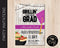 Editable Graduation Party Invitation in 7 Cap Colors