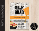 Editable Graduation Party Invitation in 7 Cap Colors