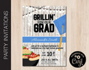 Editable Graduation Party Invitation in 7 Cap Colors