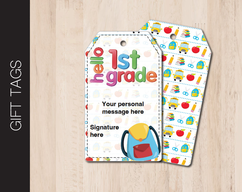 Printable Hello 1st Grade Gift Tags