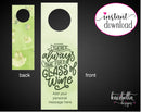Printable Anytime Personalized Double-Sided Wine Bottle Gift Tags - Kaci Bella Designs