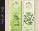 Printable Anytime Personalized Double-Sided Wine Bottle Gift Tags - Kaci Bella Designs