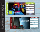 Printable Arcade Surprise Gift Reveal Ticket - Kaci Bella Designs