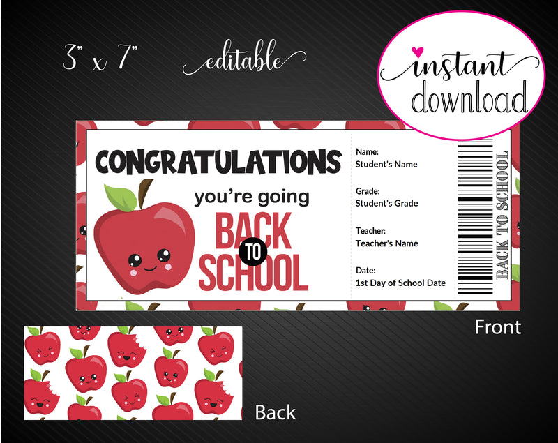 Printable Back-To-School Surprise Return to School and Teacher Reveal - Kaci Bella Designs