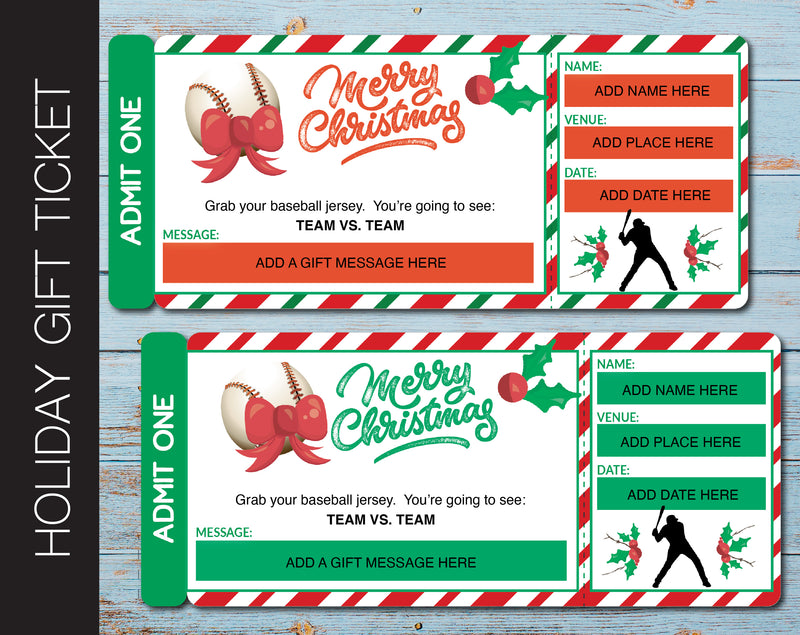 Holiday Themed Surprise Baseball Game Gift Reveal - Kaci Bella Designs