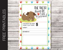 Free Printable Pet Rescue Charity Donation Gift Card - Kaci Bella Designs