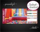 Printable Bounce House Surprise Gift Reveal Ticket - Kaci Bella Designs