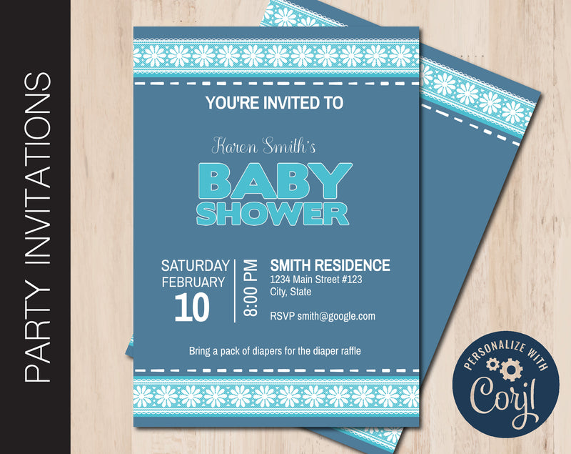 Editable Baby Shower Invitation
