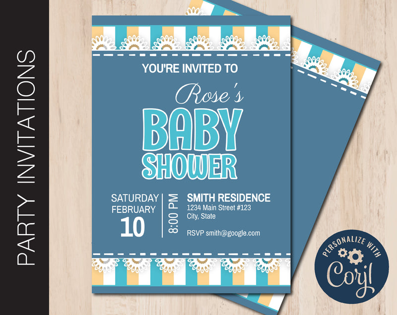 Editable Baby Shower Invitation