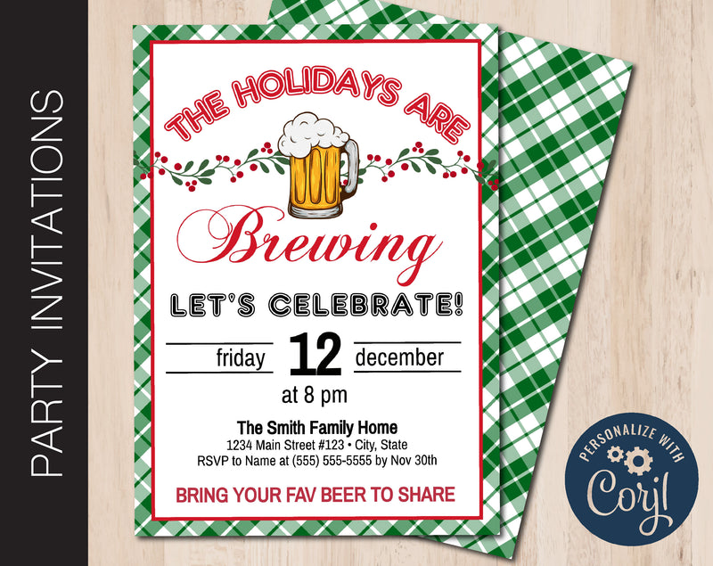 Editable Holiday Party Invitation