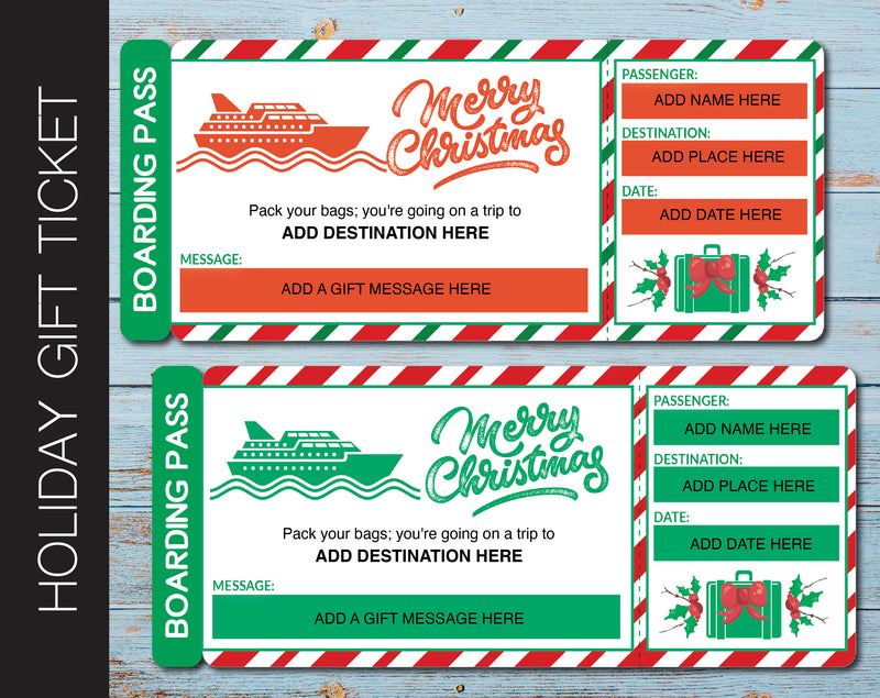 Holiday Themed Surprise Cruise Trip Gift Reveal - Kaci Bella Designs