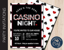 Editable Casino Night Invitation